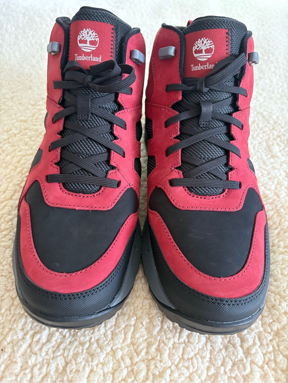 Men’s Timberland Voyager Valley Hiking Sneakers Red and Black